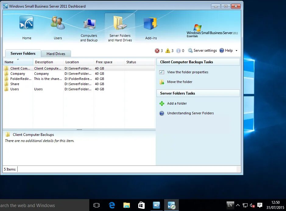 Windows small Business Server 2011. Windows Home Server 2011. Windows SBS 2011. Windows small Business Server 2011 Essentials. Server folders