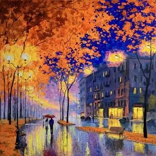 Ночь осень рисунки
