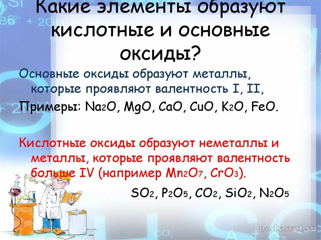 Чем отличаются основные оксиды. Какие элементы образуют оксиды. Какие элементы образуют кислотные оксиды. Металлы образуют кислотные оксиды. Какие элементы образуют основные оксиды.