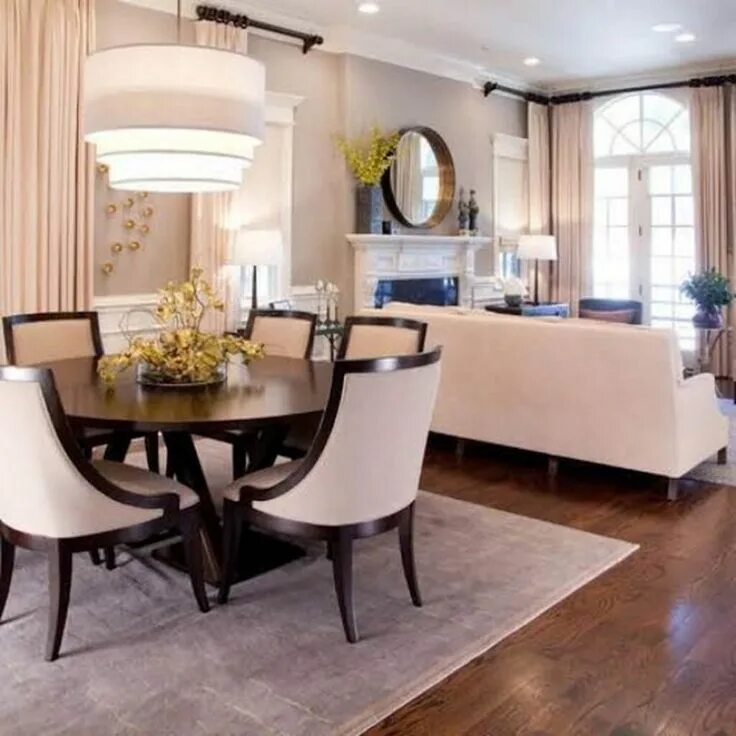 32 Fabulous Contemporary Dining Room Decorating Ideas - HOMYHOMEE Round dining r