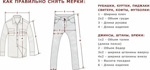 Какие мерки для брюк