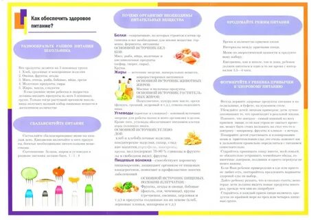 Буклет питание ребенка