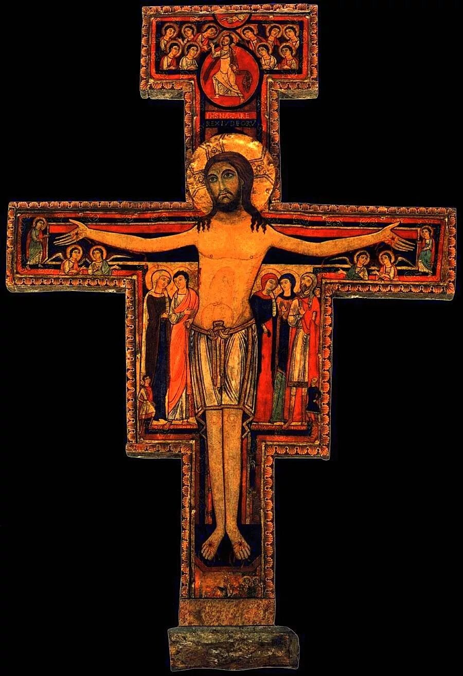 Крест распятие христа. Распятие Сан-Дамиано. Крест Сан-Дамиано. Крест из церкви Сан Дамиано. Крест Сан-Дамиано Сан-Дамиано, Ассизи.
