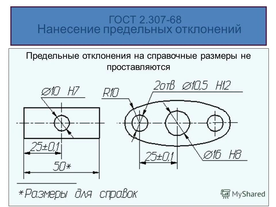 Нанесение предельных отклонений на чертежах. ГОСТ Простановка размеров на чертеже ЕСКД. Простановка размеров и предельных отклонений на чертежах.. Нанесение предельных отклонений размеров на чертежах.