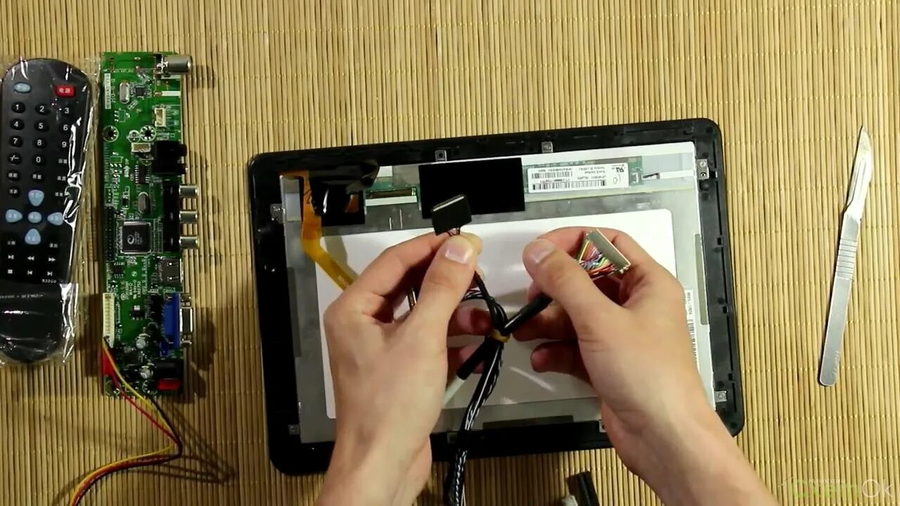 Как сделать из планшета монитор. Скалер ttl для 7 дюймовой матрицы от планшета. подключить дисплей от планшета. телевизор из планшета. монитор из матрицы планшета.