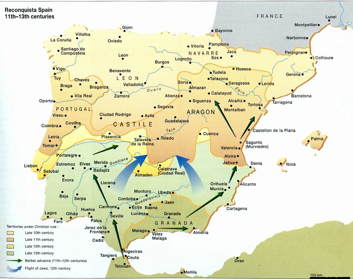 Вторжение в испанию. Реконкиста в испании карта. арабское завоевание испании реконкиста. арабское завоевание пиренейского полуострова карта. вторжение мавров в испанию карта.