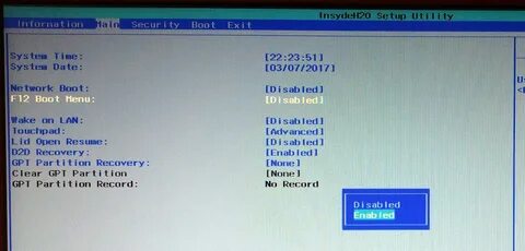 Ноутбук packard bell биос