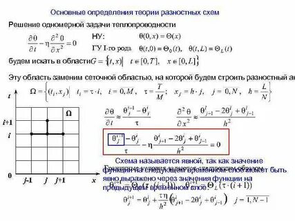Решение разностной схемы