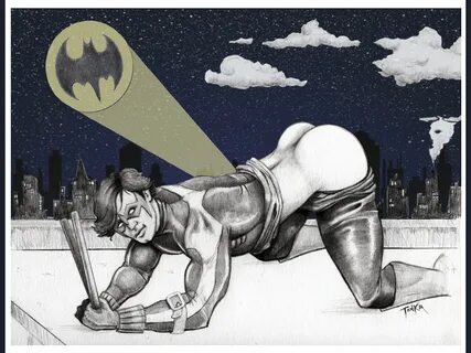 Nightwing DC Comics Homoerotic Nsfw ART Print / waiting - Etsy Israel.