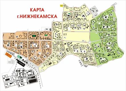 Карта районов нижнекамска