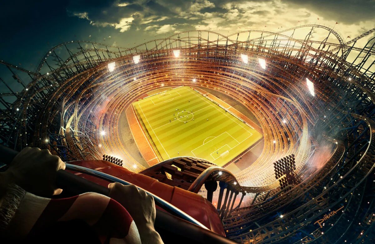 Стадион арт. Стадион ставки. Реклама на стадионе футбол. Футбол креатив.