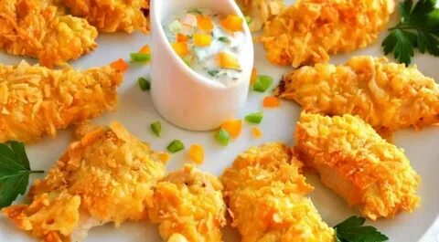 Куриное филе с сыром в сухарях