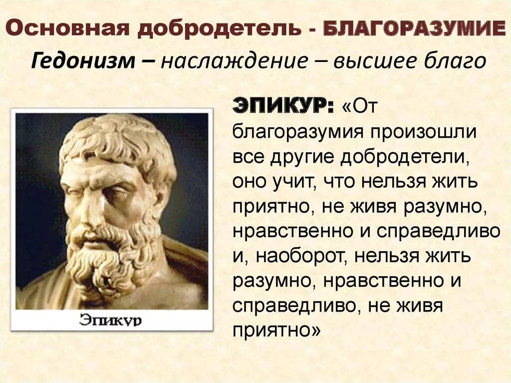 Согласно взглядам данного мыслителя есть три добродетели