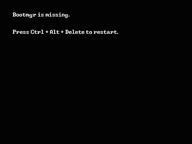 Bootmgr is missing. Ошибка bootmgr. Bootmgr is missing Press Ctrl+alt+del. Bootmgr is missing Press Ctrl+alt+del to restart. Bootmgr image is corrupt