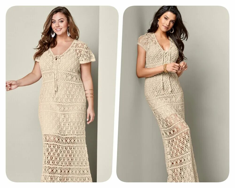 Трикотажное платье в стиле бохо. Теплое платье для полных девушек. Вязаное платье для полных. Вязания платья для полных. Вязаные летние платья для полных.