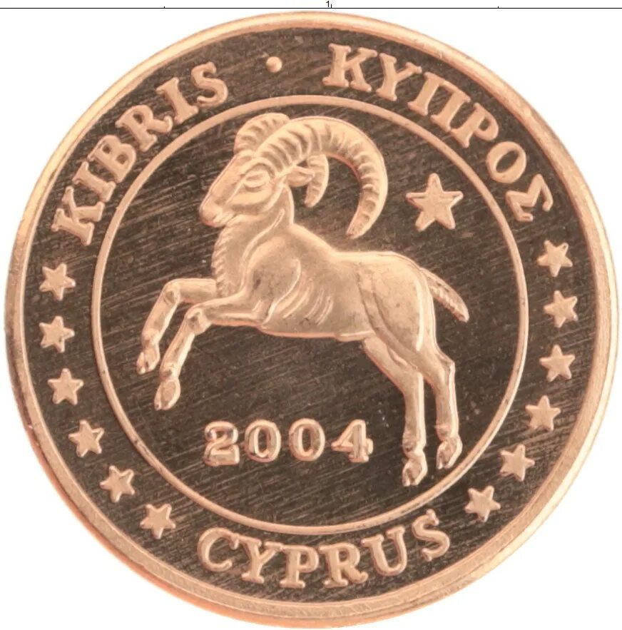 Кипр 2004. Монета золота евро 50 вес проба 2004г.
