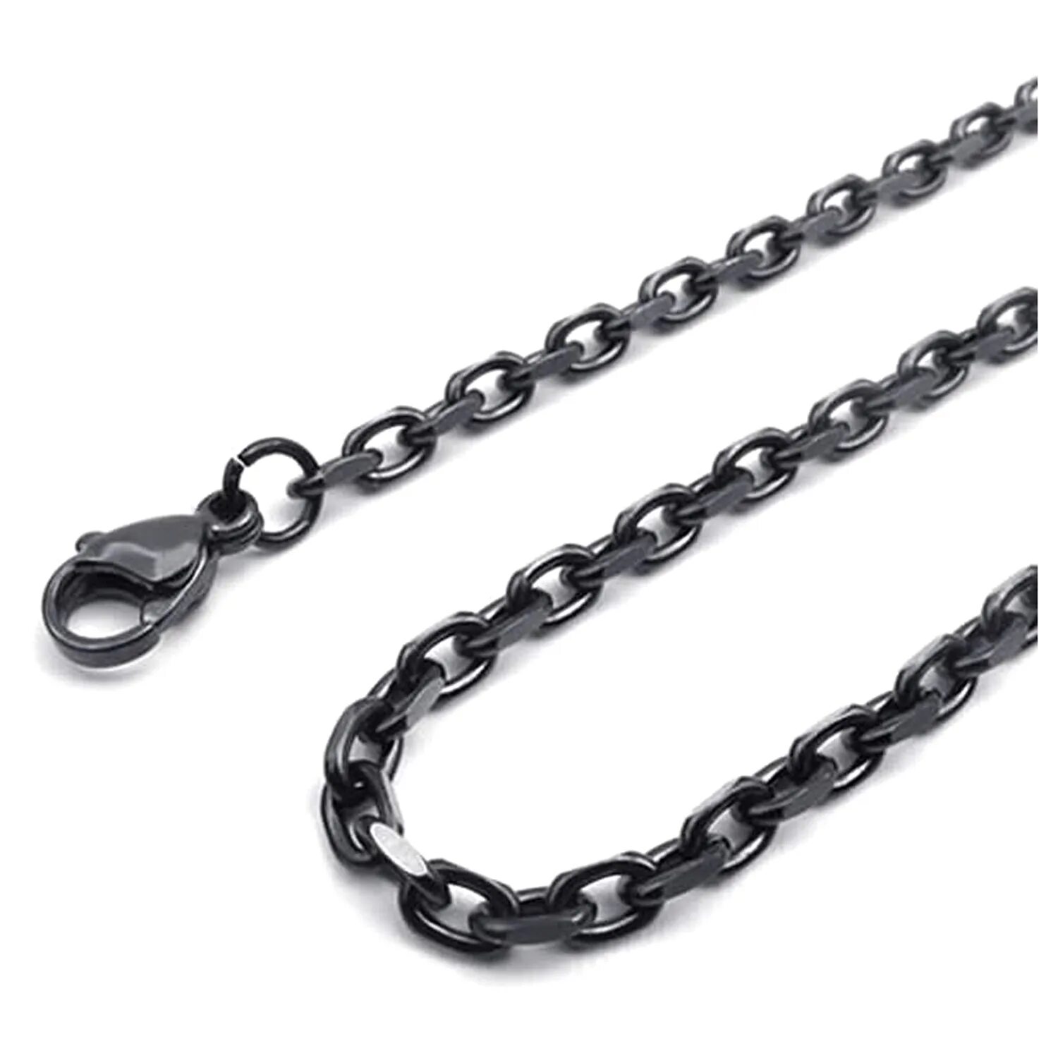 Steel цепь Stainless Chain Necklace. Цепочка мужская. Черная серебряная цепочка. Черная цепь. Цепь мужская сталь