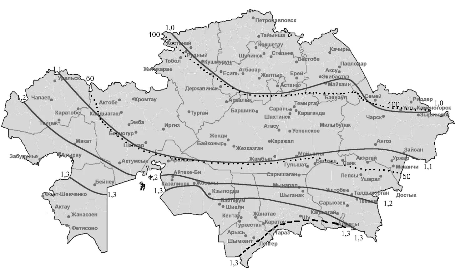 Климатические зоны Казахстана на карте. Казахстан карта климатических районирования. Карта климатических районов Казахстана. Дорожно-климатические зоны Казахстан.