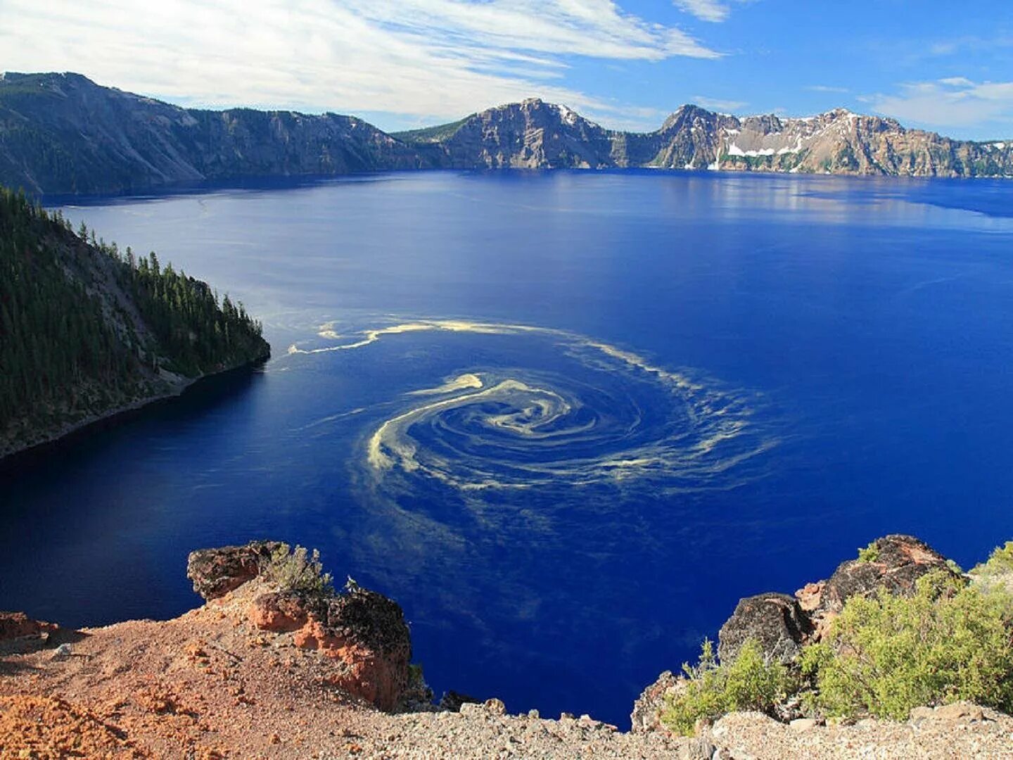 Привела к большому озеру. Озеро Крейтер. Озеро Крейтер, штат Орегон, США. Озеро Крейтер – самое глубокое в США. Национальный парк озеро Крейтер.