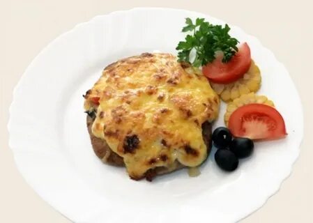 Курица по французски в духовке с грибами