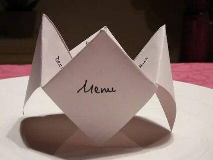 Оригами меню