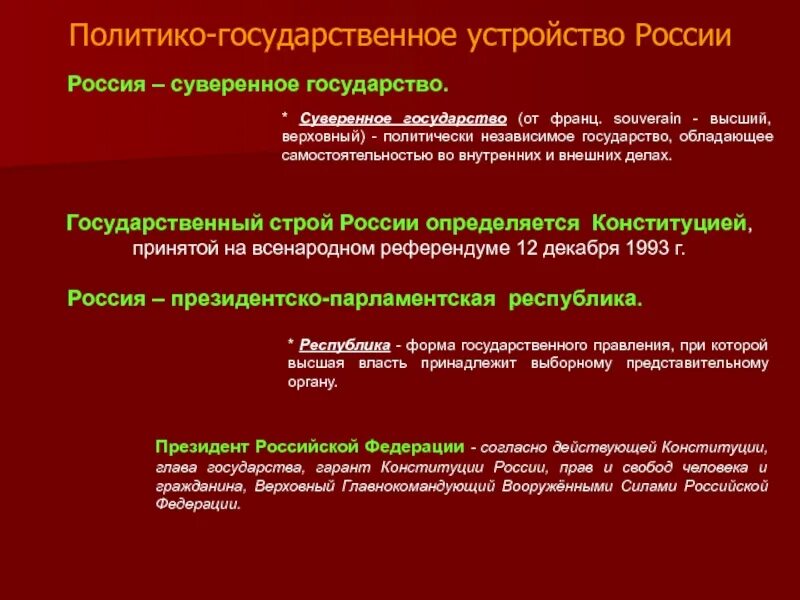 Государственное устройство россии урок. Государственное устройство России. Устройство государства РФ. Политико-государственное устройство Российской Федерации. Система государственного устройства РФ.