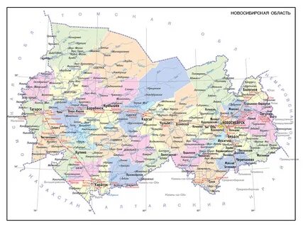 С какими областями граничит новосибирская область