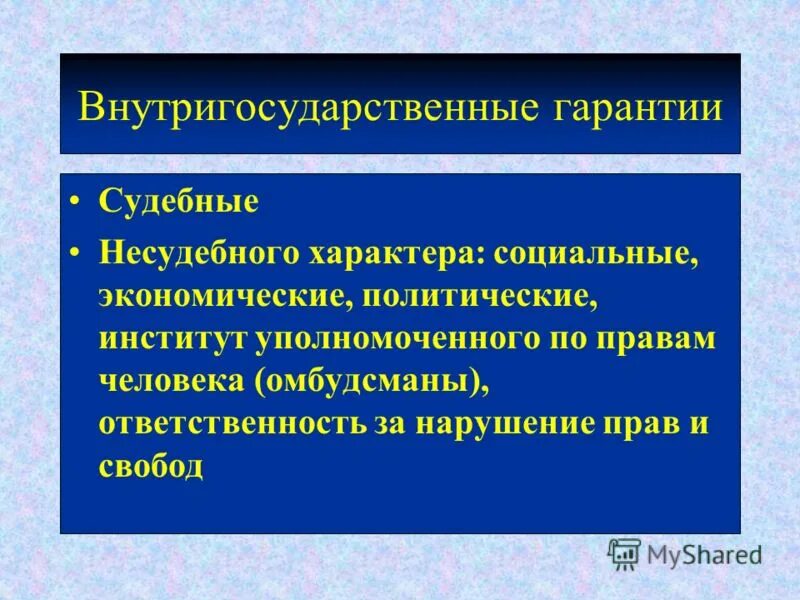 гарантии судебной защиты