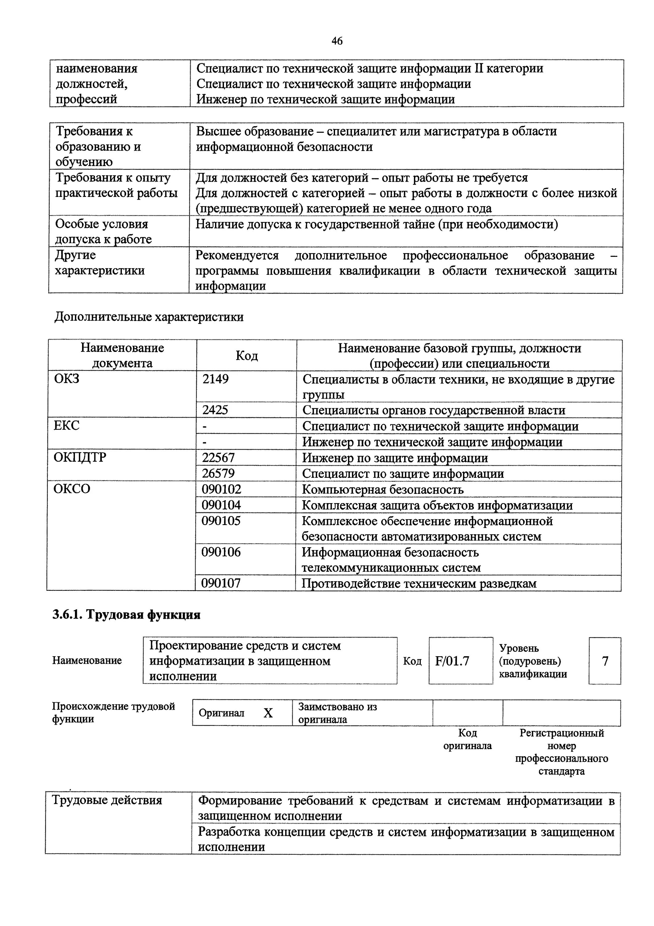 Наименование профессий должностей характеристика требования. Сведения о ротации специалистов по защите информации форма 4. Информационная безопасность код специальности. Окз специалист по защите информации. Окз специалист по защите информации.