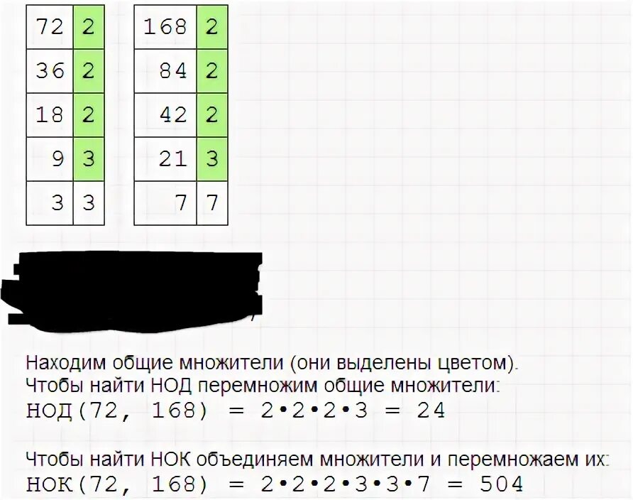 Найдите наибольший общий делитель чисел 64 96