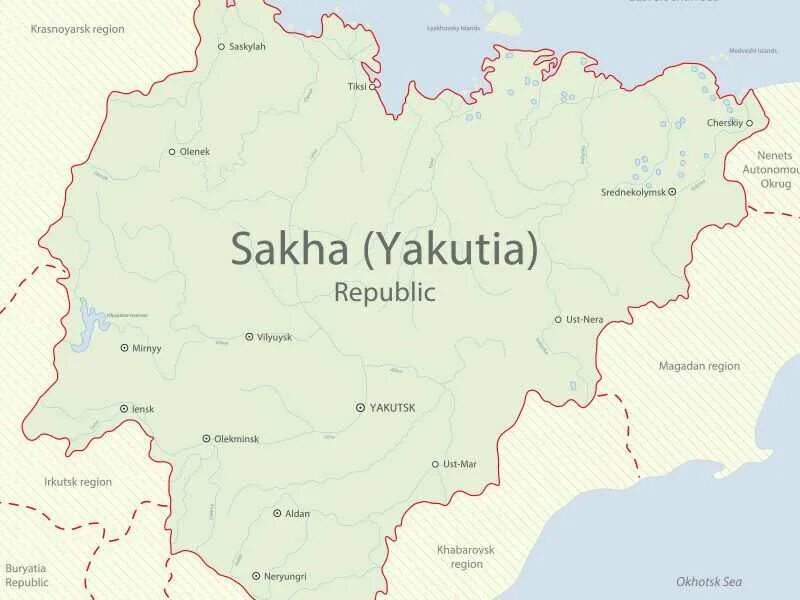 В какой республике находится якутия. Республика Саха Якутия ката. Карта Республики Саха Якутия. Республика Саха Якутия на карте РФ.