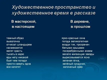 Художественное пространство примеры