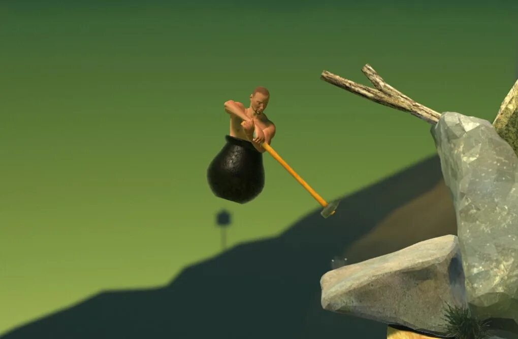 Getting over it спидран. Getting over it with Bennett Foddy. Игра getting over it with Bennett Foddy. Геттин over it. Персонаж из getting over it.