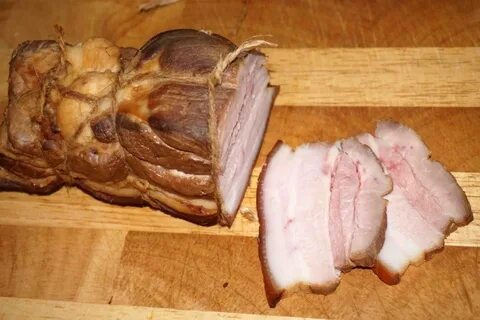 Копчение свиной брюшины