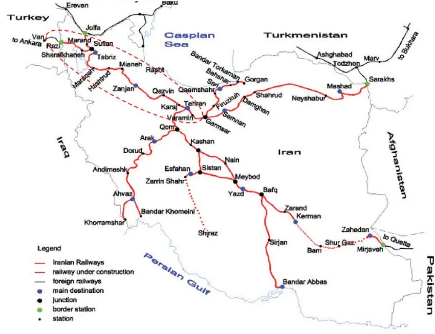 Карта дорог ирана. Карта железных дорог Ирана. Железные дороги Ирана схема. ЖД Ирана на карте. Схема ЖД дорог Ирана.