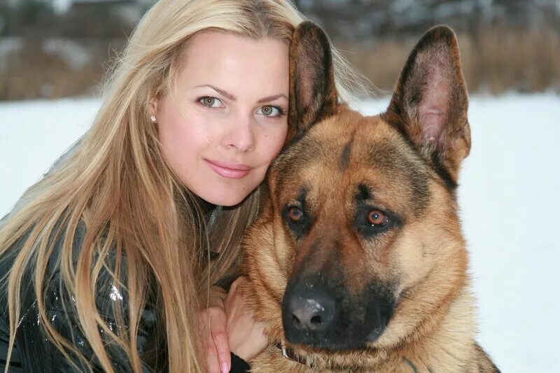 крупные женщины и собаки. домашние животные с хозяевами. блондинка с овчаркой. девушка с овчаркой. хозяин собаки.