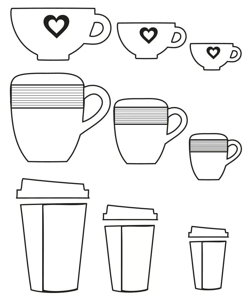 Чашка шаблон для аппликации. Трафарет кружки. Кружка трафарет. 7cacheado template cup. Чашка шаблон.