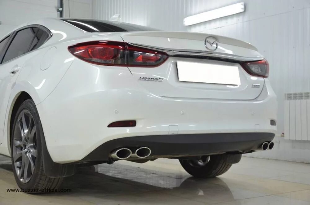 Мазда 6 выхлоп. Выхлоп Mazda 6 GJ. Buzzer ZZ 2x110. Насадка Buzzer zz2x110r. Mazda 6 GJ насадки 110.