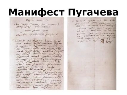 Основные идеи пугачева