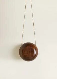 Круглая деревянная сумка