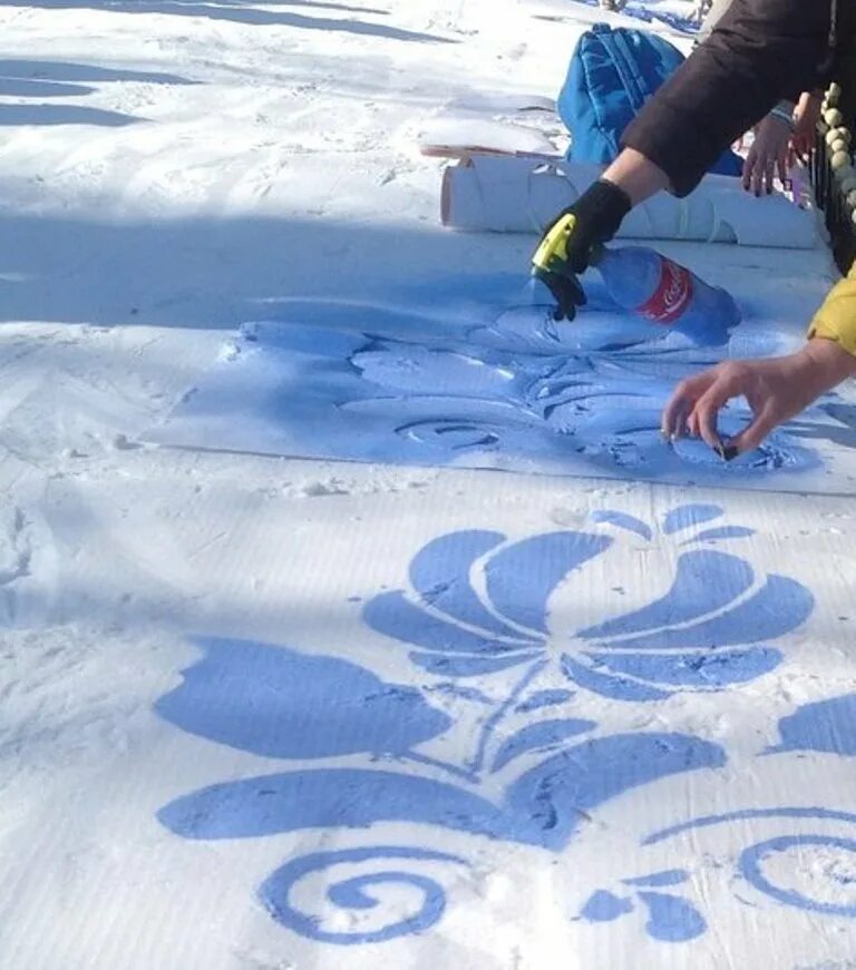 Раскрасим снег. Рисование на снегу. Краски на снегу. Рисуем на снегу красками. Снег рисунок.