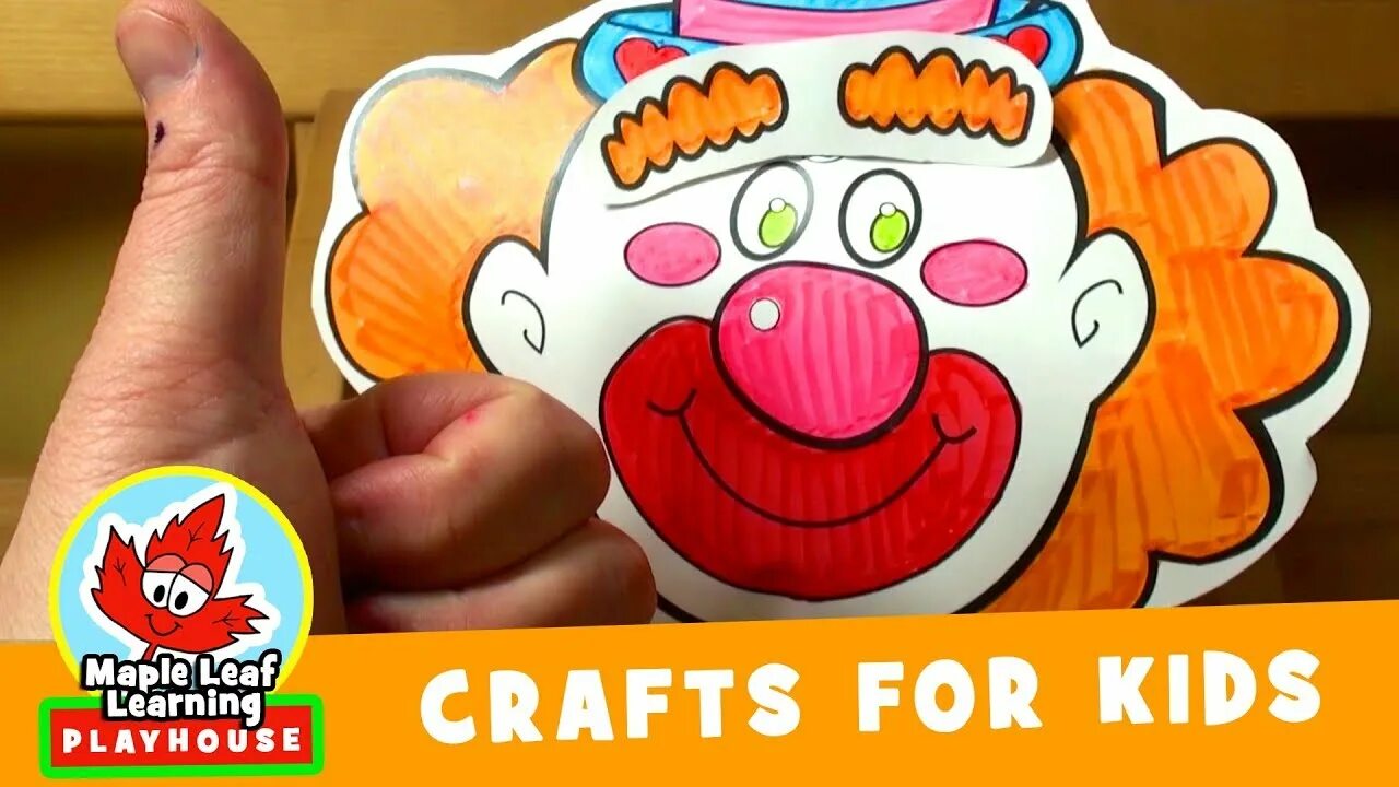 Maple leaf learning. Kids craft clown. let&#039;s make a pizza maple leaf.