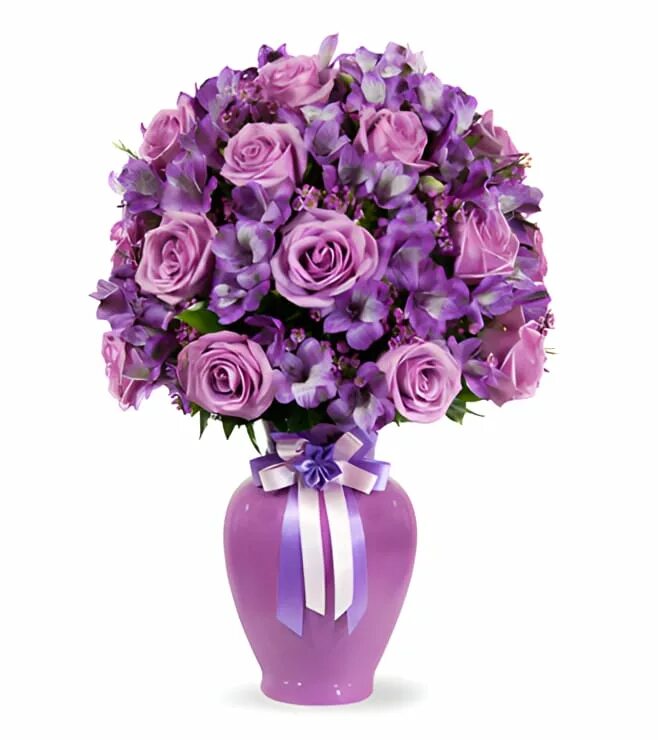 Купить розы в курске. Фиолетовые розы букет. Букет из сиреневых роз и альстромерий. Нежный розово сиреневый букет.