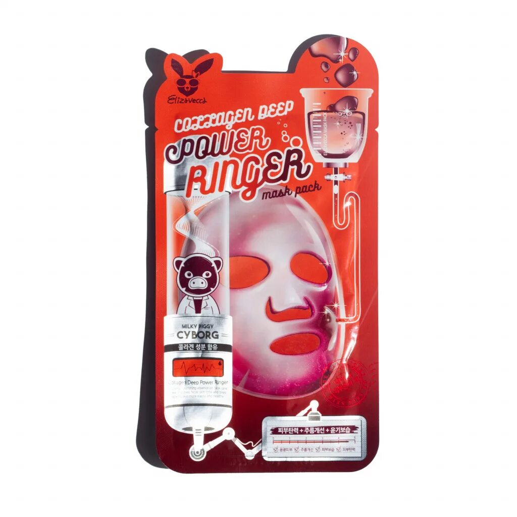 Тканевая маска с коллагеном Elizavecca Deep Power Ringer Mask Pack Collagen. Elizavecca маска тканевая для лица с коллагеном Deep Power Ringer Mask Pack Collagen, 23 ml. Elizavecca маска тканевая для лица с коллагеном - Collagen Deep Power Ringer Mask Pack, 23мл. Тканевая маска для лица с коллагеном Elizavecca 23 мл. Bio collagen deep mask