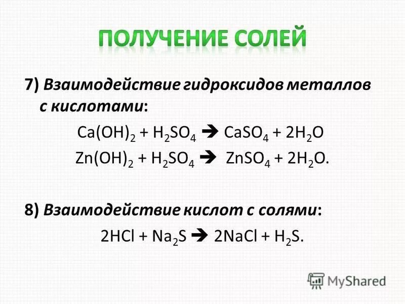 взаимодействие гидроксидов железа с кислотами