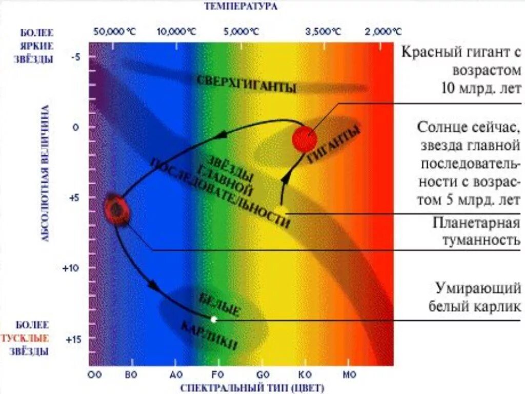 Температура звезд типа солнца