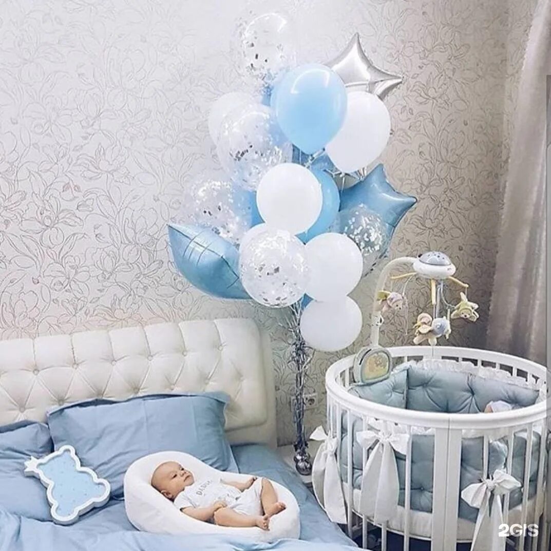 Украшение шарами на выписку из роддома. Украшение комнаты на выписку. Машину выписка. На. Встреча ребенка из роддома.