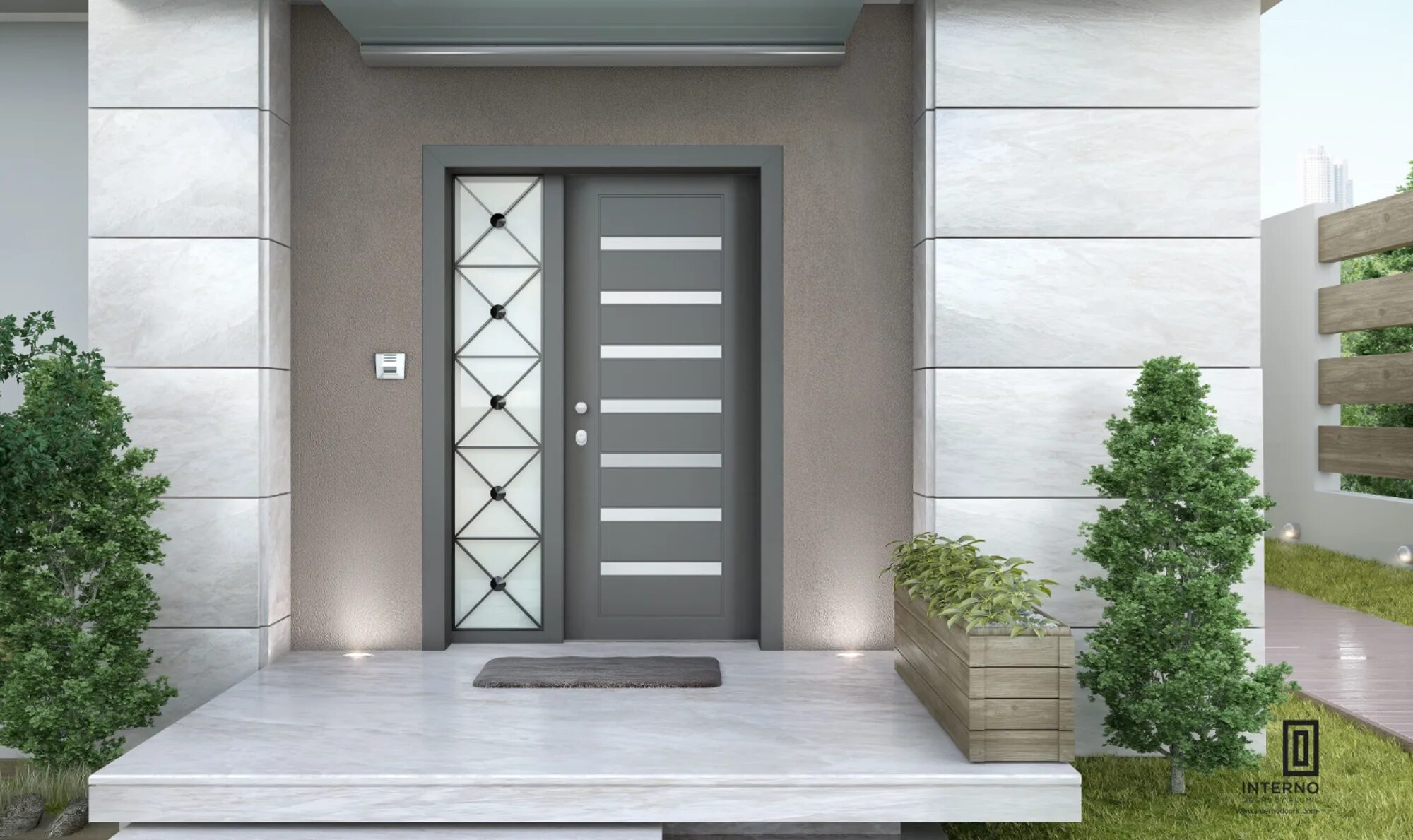 Все двери в дом spacedoors. Входная дверь в экстерьере. приоткрытая входная дверь. входные двери из алюминиевого профиля. алюминиевые двери в стиле лофт.