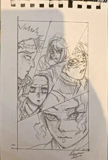 Drawing Full Anime Sketchbook Page! Anime Manga Sketch 