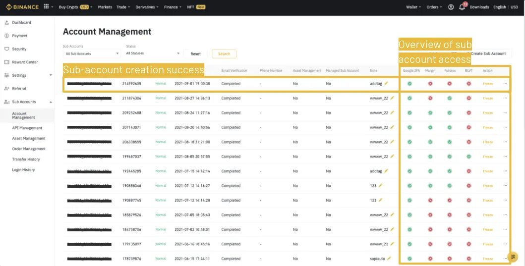 Суб аккаунт Бинанс. История сделок Binance. История сделок Бинанс в подвале. Демо счет бинанс